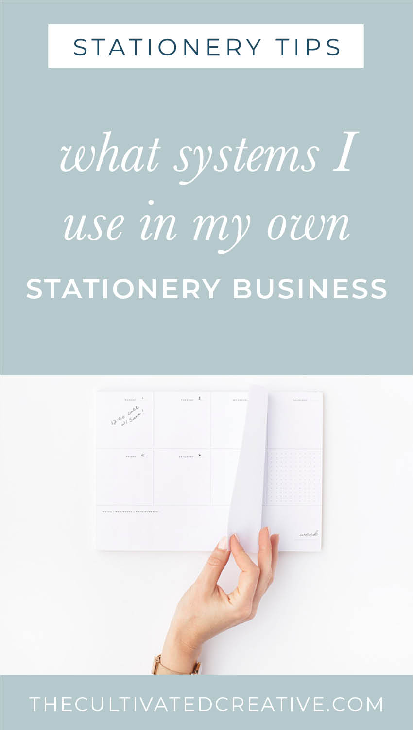 My go to systems for my stationery business