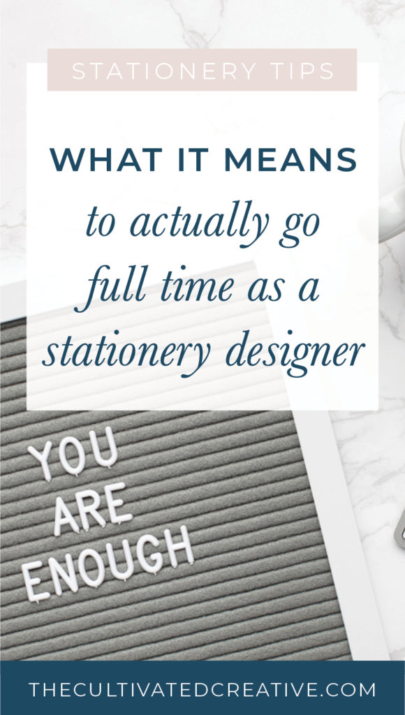 what it means to actually go full time as a stationery designer