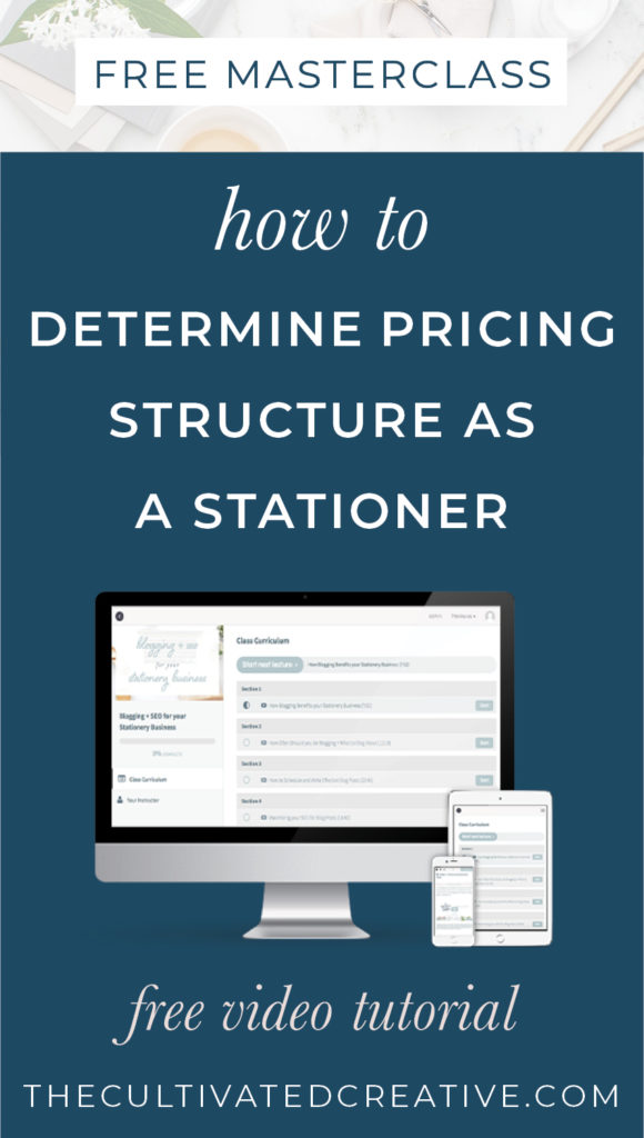 How to determine your pricing structure as a stationery designer | Free Masterclass Training