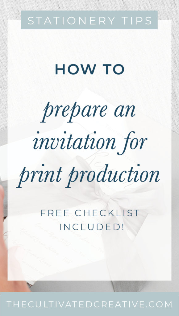 Learn how to prepare an invitation for print to send to press for your clients | learn all the steps you need to take to ensure a smooth production process