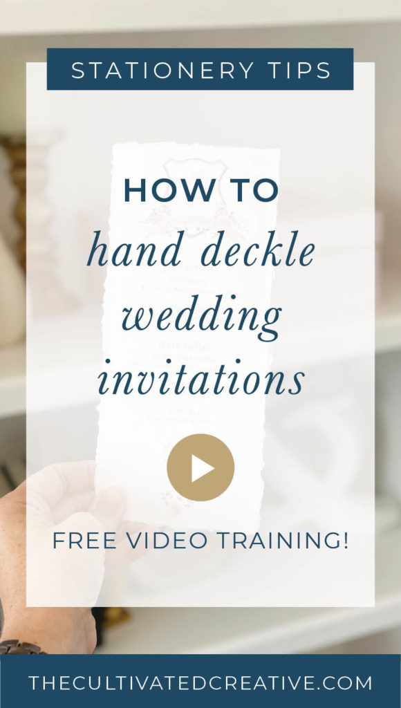 how to hand deckle wedding invitations or stationery, my step by step process! Video tutorial