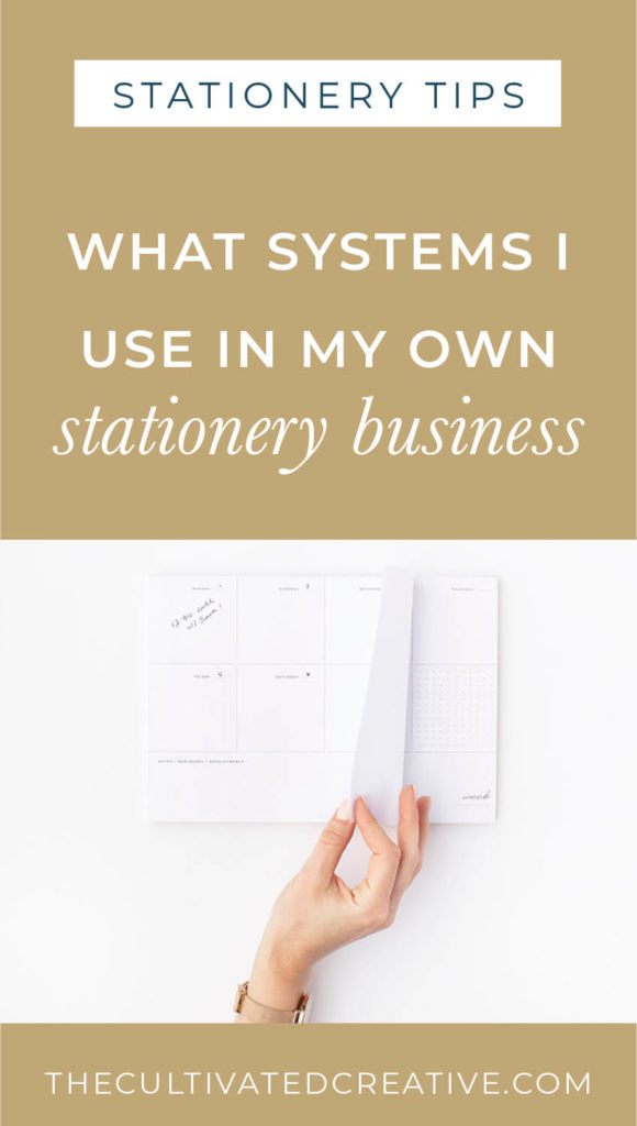 My go to systems for my stationery business.