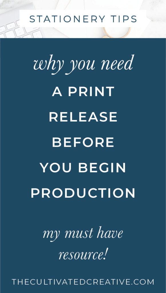 why you need a print release before you begin production