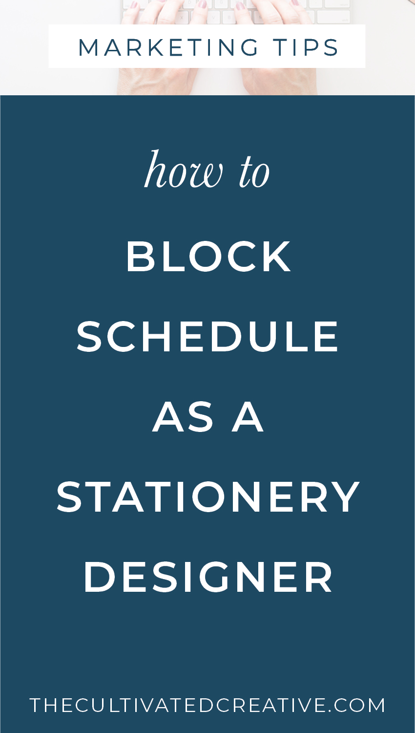 how to block schedule stationery designer